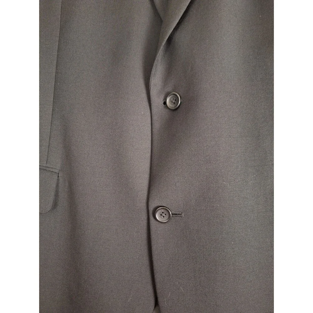 Joseph & Feiss Blazer Mens 48R Black Wool 2-Button Suit Jacket Sport Coat